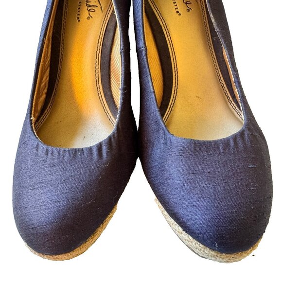 Life Stride Soft System Womens Size 8.5M Navy Tan Espadrilles Wedges NEW NWOB - Picture 3 of 13